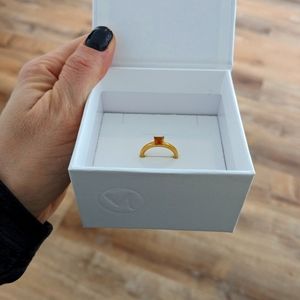 Mejuri monochrome citrine ring